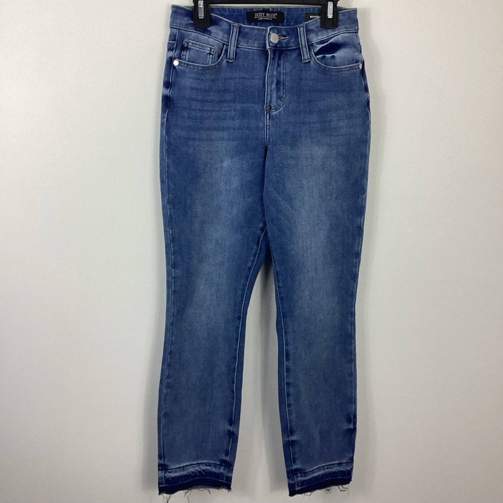 Judy Blue THERMAdenim Undone Hem Boyfriend Jeans Size 0/24